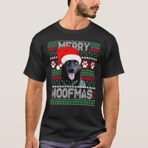 Camiseta Merry Woofmas Black German Shepherd Christmas gift