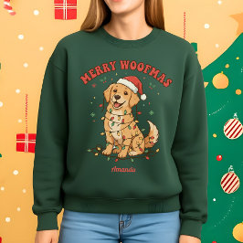 Camiseta Merry Woofmas Funny Dog Christmas Sweatshirt