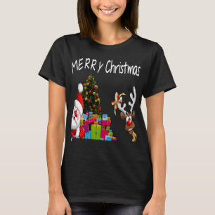 Camiseta Merry Xmas, Papais noeis de Natal Reindeer