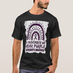 Camiseta Mês ALZ Em Novembro Use Roupas Roxas Conscientizaç