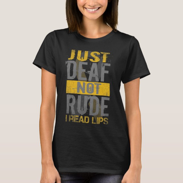 Camiseta Mês da Consciência Apenas Deficientes Auditivos Nã (Frente)