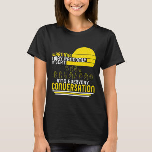 Camiseta Mês da Consciência Asl Inserir Aleatoriamente Comm