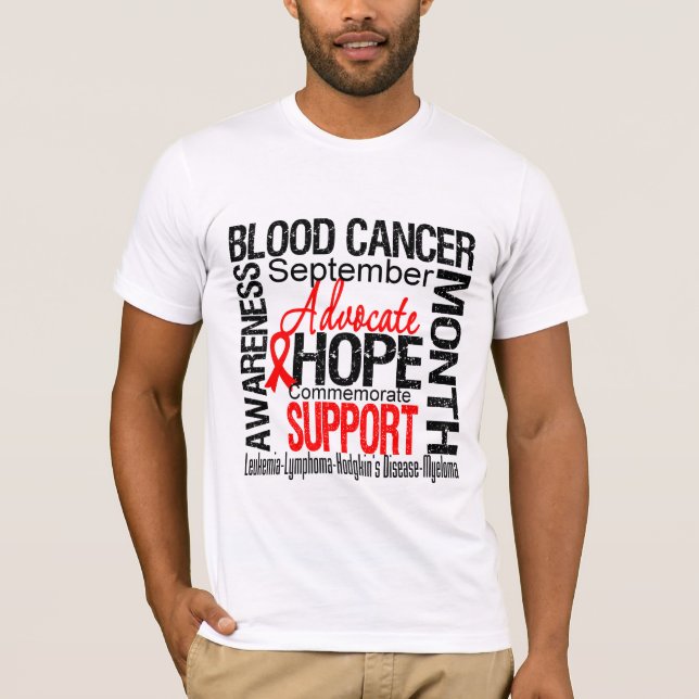 Camiseta Mês da consciência do cancer de sangue (Frente)