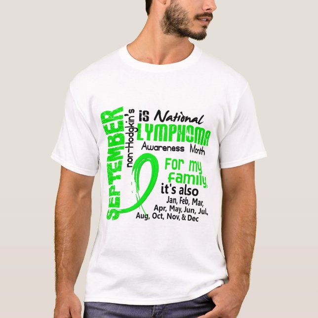 Camiseta Mês da consciência do linfoma Non-Hodgkin minha (Frente)