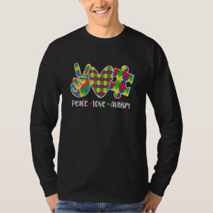 Camiseta Mês da Conscientização do Autismo Aceitação Paz Am