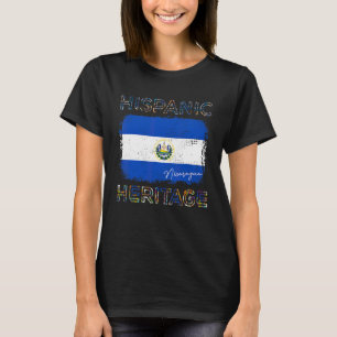 Camiseta Mês da Herança Hispânica Bandeira da Nicarágua Org