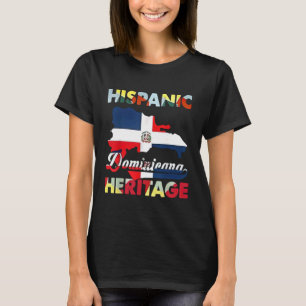 Camiseta Mês da Herança Hispânica Bandeira da República Dom