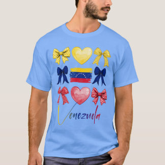 Camiseta Mês da Herança Hispânica da Venezuela Arco Bandeir