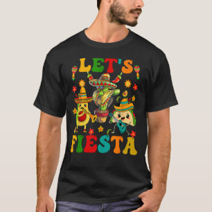 Camiseta Mês da Herança Hispânica Deixe Fiesta Tacos Catus