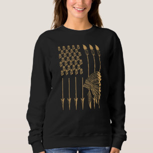 Camiseta Mês da Herança Nativa Americana Bandeira EUA Orgul