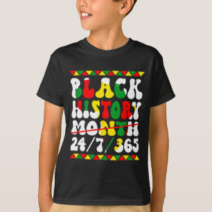 Camiseta Mês da História Afro-Americana Afro Melanina Mulhe