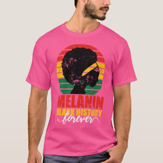 Camiseta Mês da História de Melanin para sempre Amor Negro