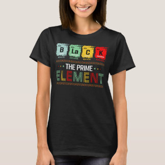 Camiseta Mês da História do Elemento Primos Preto