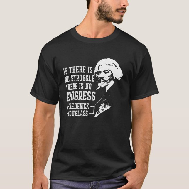 Camiseta Mês da história do preto das citações de Frederick (Frente)