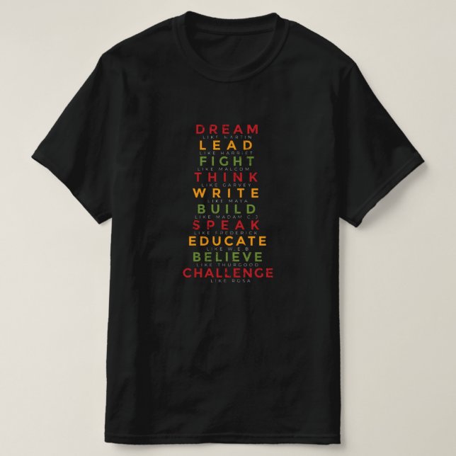 Camiseta Mês da história negra (Frente do Design)