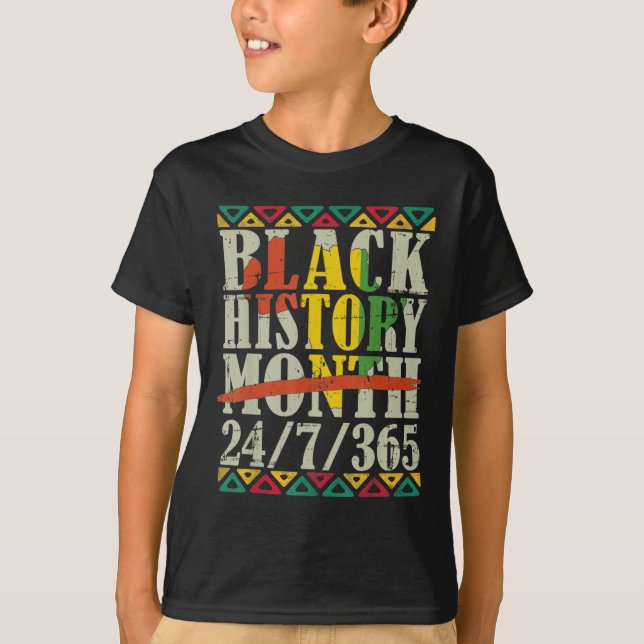 Camiseta Mês da História Negra 247365 Com Bandeira do Mapa  (Frente)