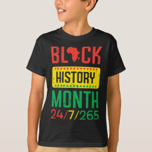 Camiseta Mês da História Negra 24 7 265 Orgulho Africano Ho