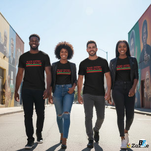 Camiseta Mês da História Negra 24/7/365 P Americano