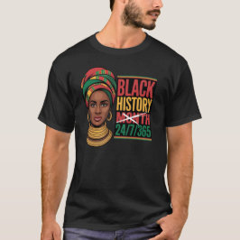 Camiseta Mês da História Negra 365 Dias Por Ano Empoderamen