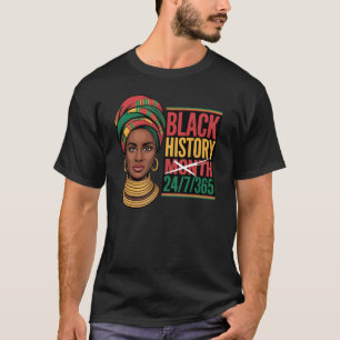 Camiseta Mês da História Negra 365 Dias Por Ano Empoderamen