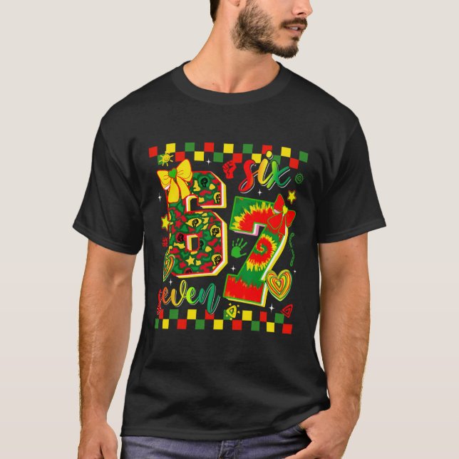 Camiseta Mês da História Negra 67 Seis Sete Meme Afro-Ameri (Frente)