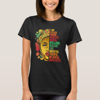 Camiseta Mês da História Negra Afro-Americano Eu Sou Um Neg