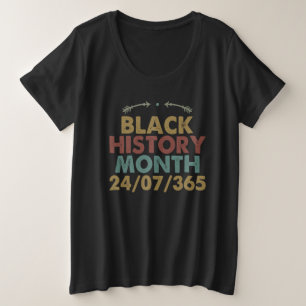 Camiseta Mês da História Negra Afro Melanina Mulheres Negra