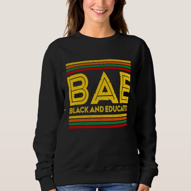 Camiseta Mês da História Negra  BAE Negro E Educado (Frente)