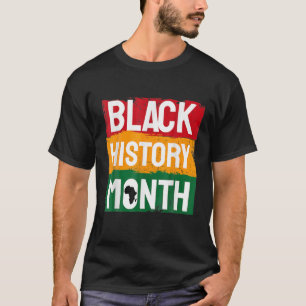 Camiseta Mês da História Negra. Celebração Afro-America