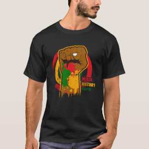 Camiseta Mês da história negra com bandeira do mapa african