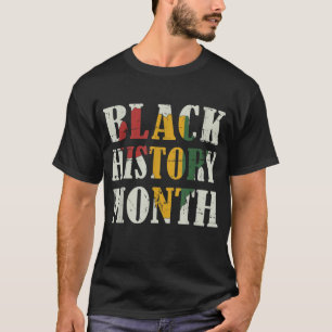 Camiseta Mês da história negra com bandeira do mapa african