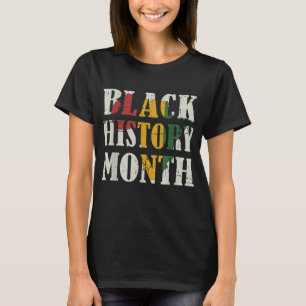 Camiseta Mês da história negra com bandeira do mapa african