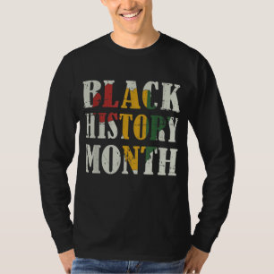 Camiseta Mês da história negra com bandeira do mapa african