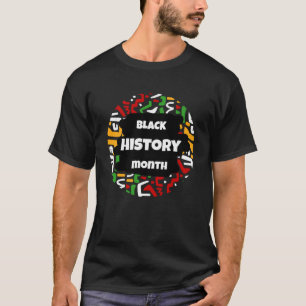 Camiseta Mês da história negra com bandeira do mapa african