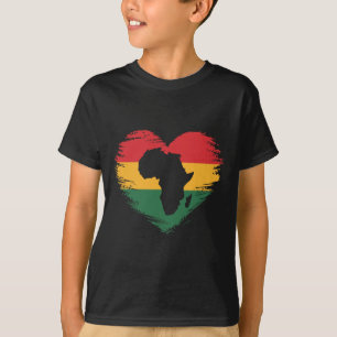 Camiseta Mês da História Negra Coração de Amor África