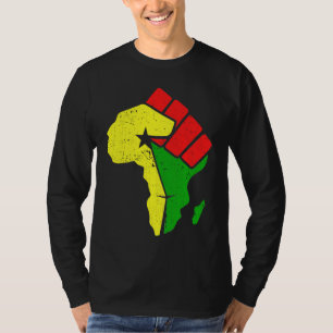 Camiseta Mês da História Negra Cores da Bandeira Africana R