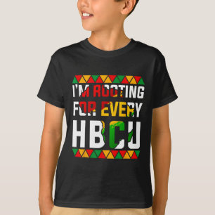 Camiseta Mês da História Negra da Hbcu Estou Torcendo Por C
