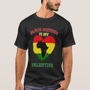 Camiseta Mês da História Negra É Meu Dia dos Namorados Cora