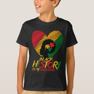Camiseta Mês da História Negra é Meu Dia dos Namorados Mulh