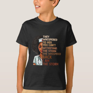 Camiseta Mês da História Negra Enfermeira Orgulhosa Negra A