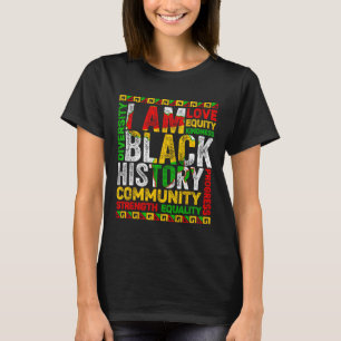 Camiseta Mês da História Negra Eu Sou História Negra Afro-A