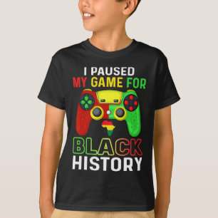 Camiseta Mês da História Negra Gamer Jogos Afro-Americanos