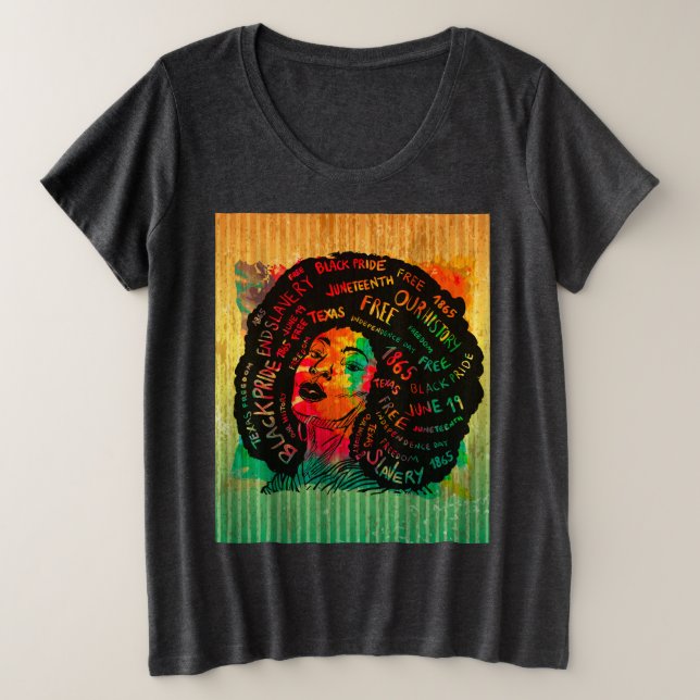 Camiseta Mês da História Negra Garota (Frente do Design)