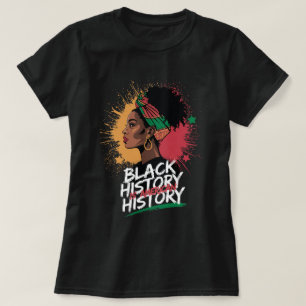 Camiseta Mês da História Negra - História Negra é Hi Americ