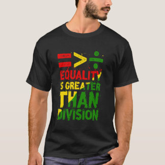 Camiseta Mês da História Negra Igualdade é Maior que a Divi