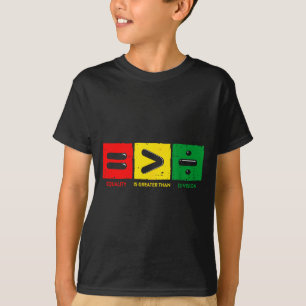 Camiseta Mês da História Negra Igualdade é Maior que Divisã