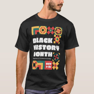 Camiseta Mês da História Negra Incrível Orgulhoso Celebraçã