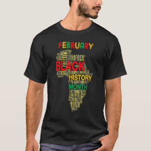 Camiseta Mês da História Negra Mapa Africano Orgulho Raízes