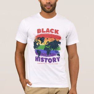 Camiseta Mês da História Negra, Mapa Mundial para Famílias