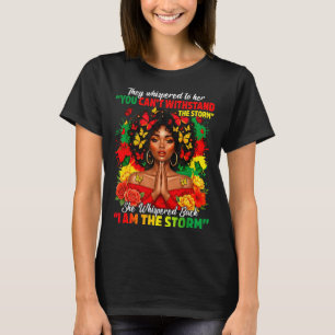 Camiseta Mês da História Negra Menina Africana Mulher Afro